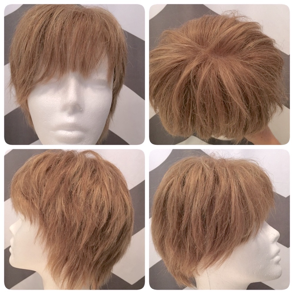 Human hair 💯 wig.  Short and simple!